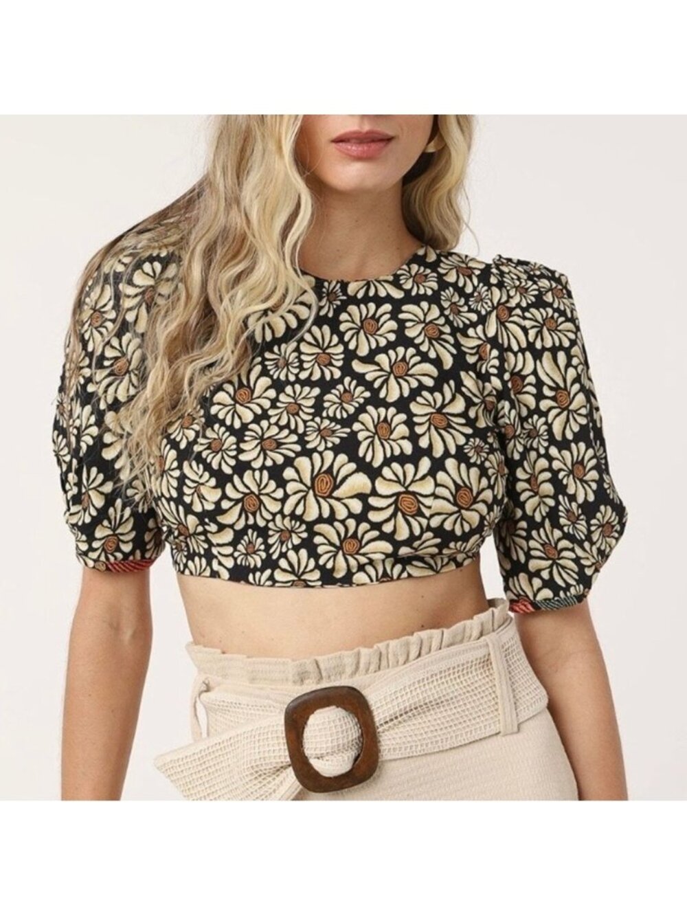 FARM Rio Reversible Crop Top Floral Women’s Small Bem Me‎ Quer - Picture 3 of 14